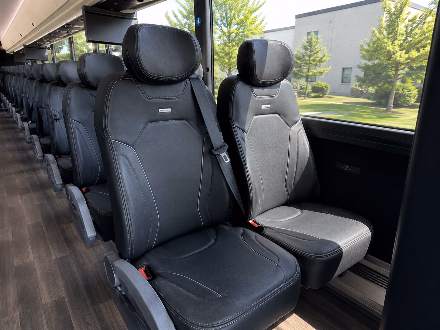 56 passenger charter bus interior