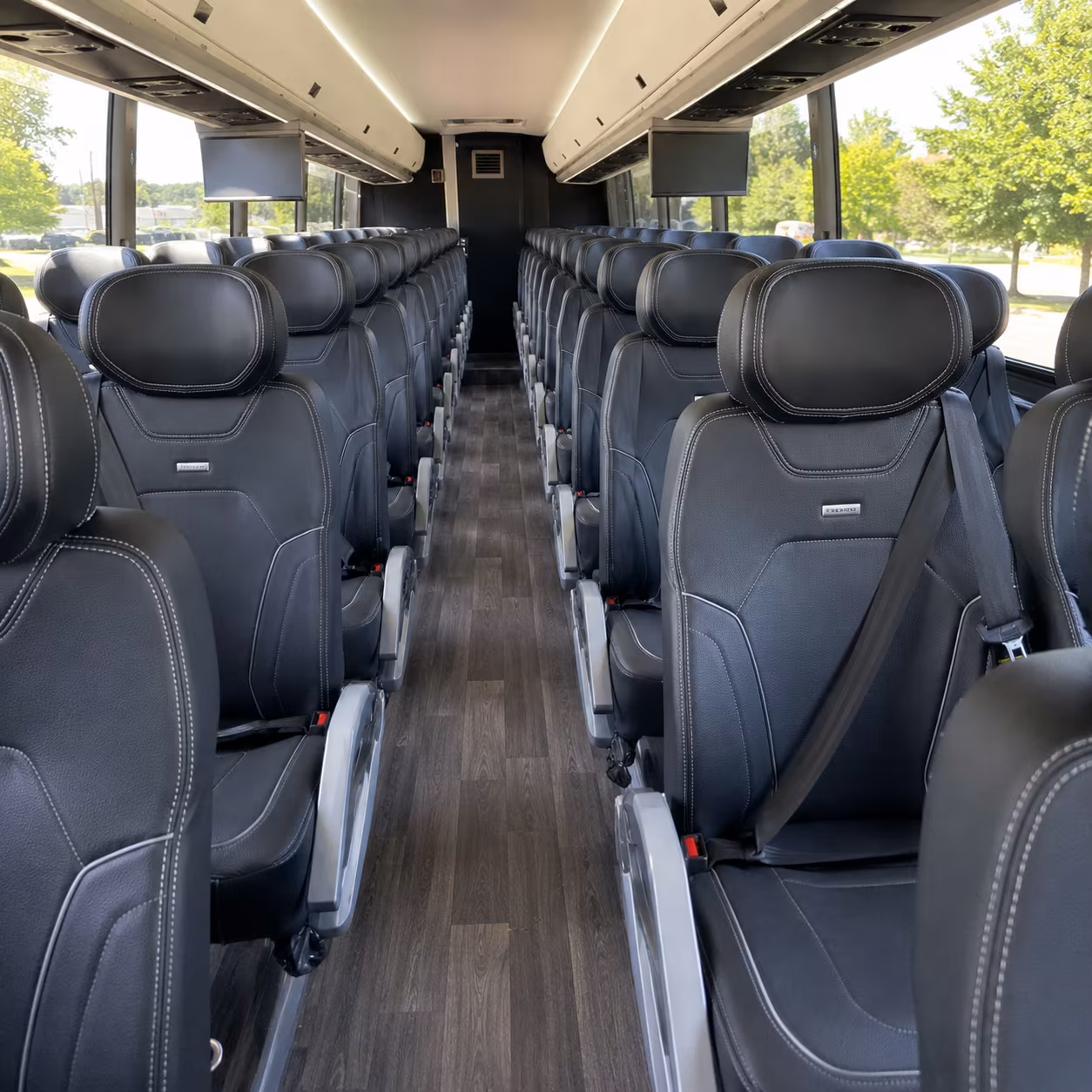 rancho cucamonga charter bus rental interior